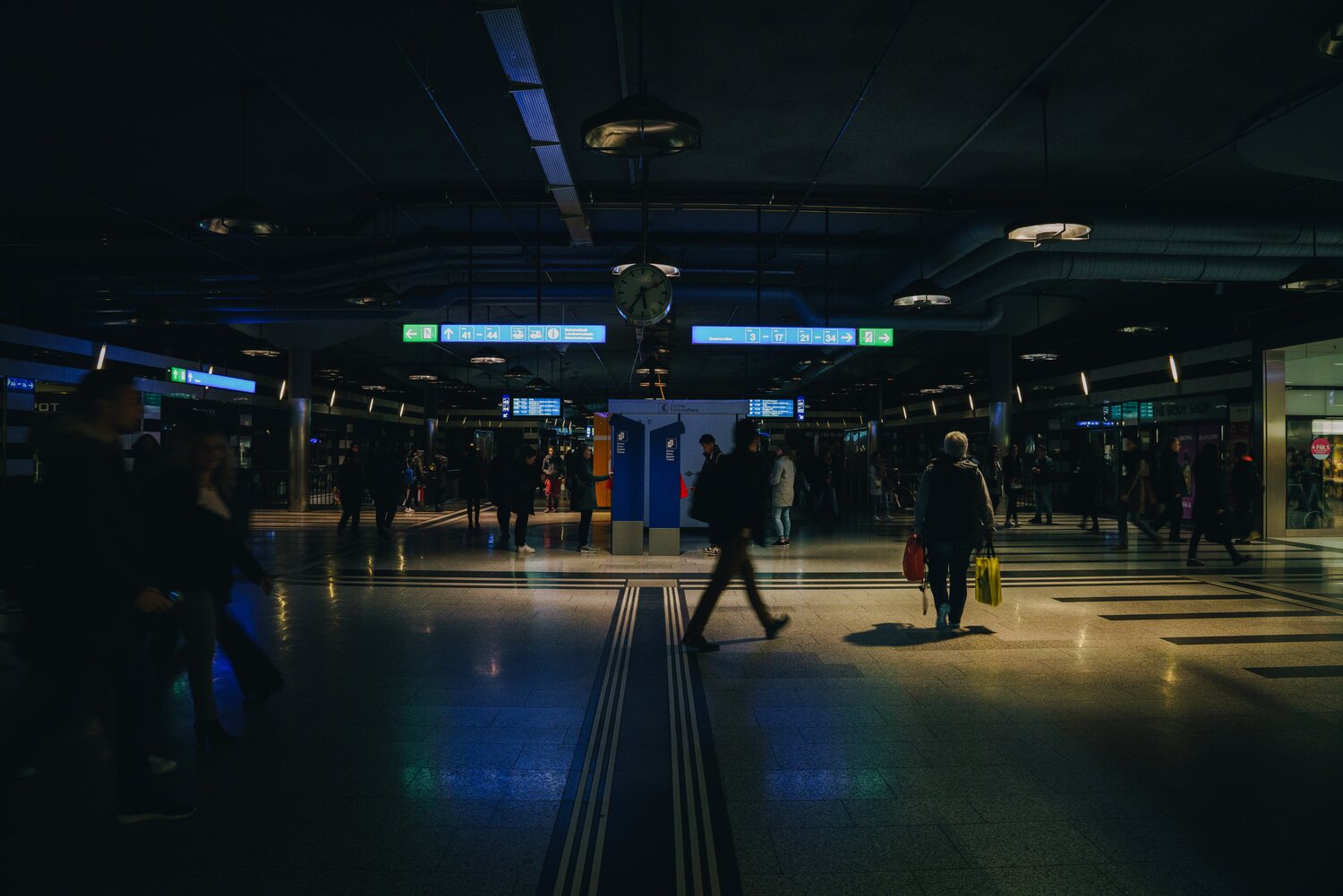 dark train station